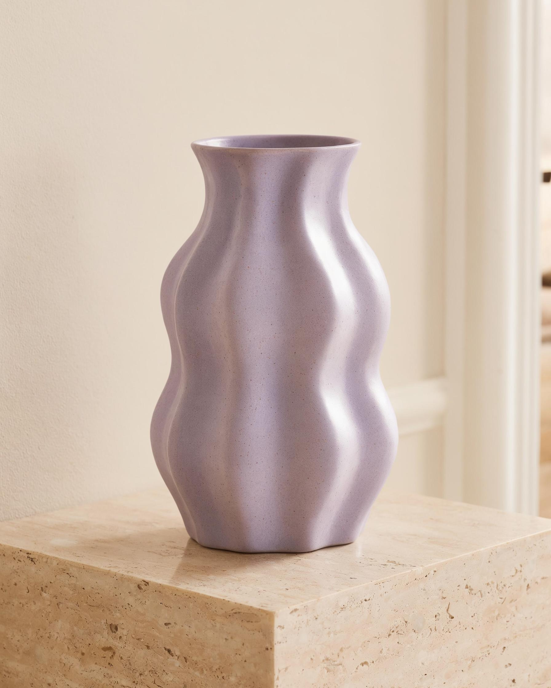 Lilac Ceramic Vase styled shot
